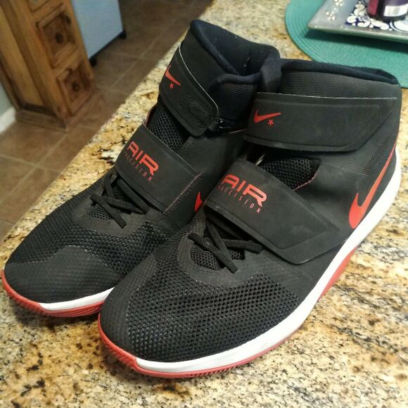 Nike Air Precision Flyease 917500-006 Black And Red Size 14 - Picture 3 of 12